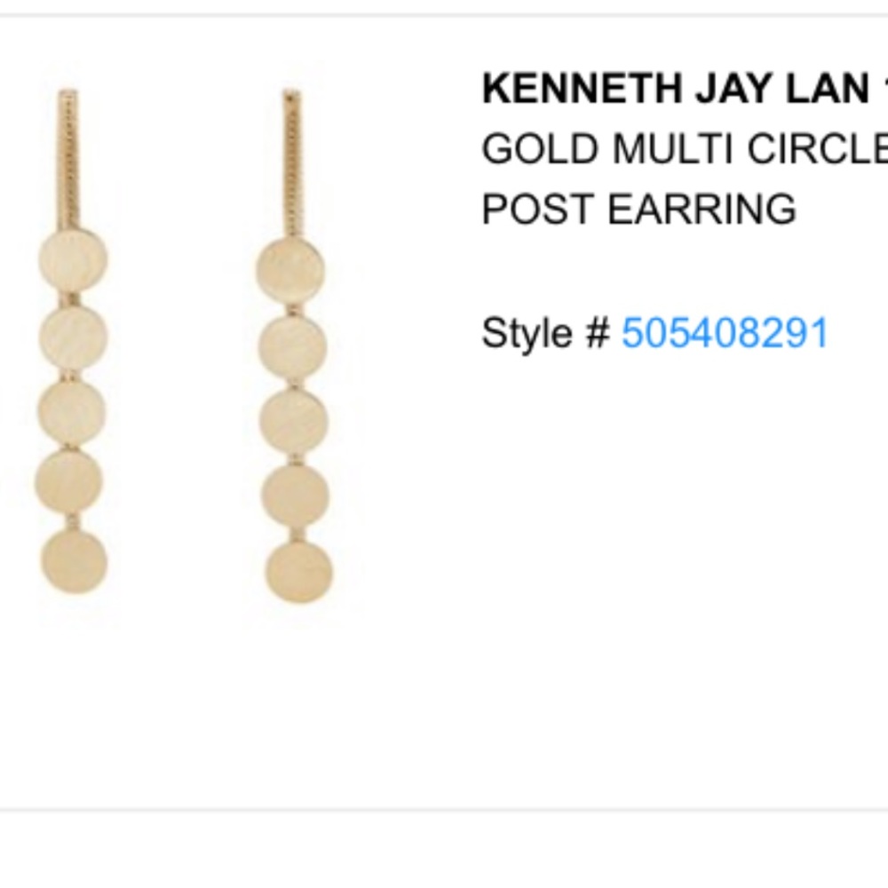 Kenneth Jay Lane Long disc earrings